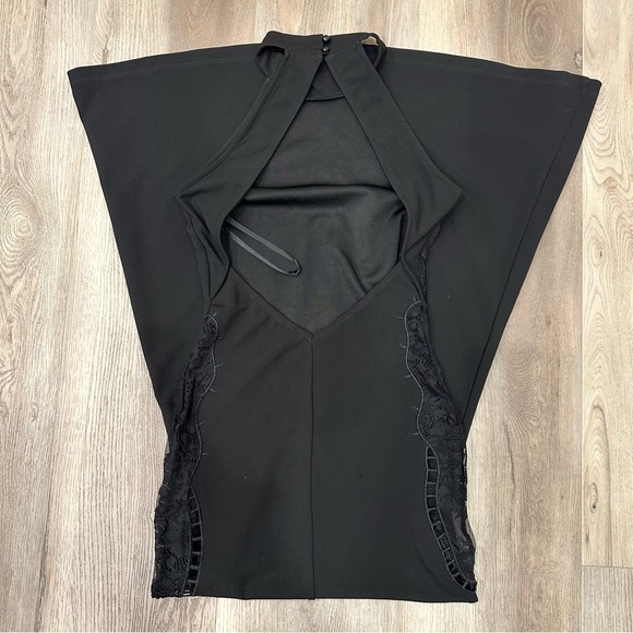 Black Windsor Halter Fit and Flare Maxi Dress - Picture 3 of 7